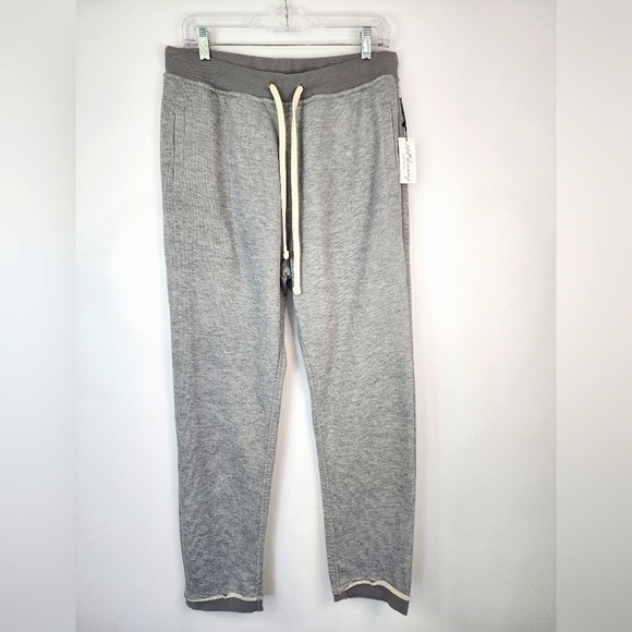 NWT Still Learning Men's Heather Gray Loose Taper Drawstring Jogger Pants, sz LG - Picture 1 of 11
